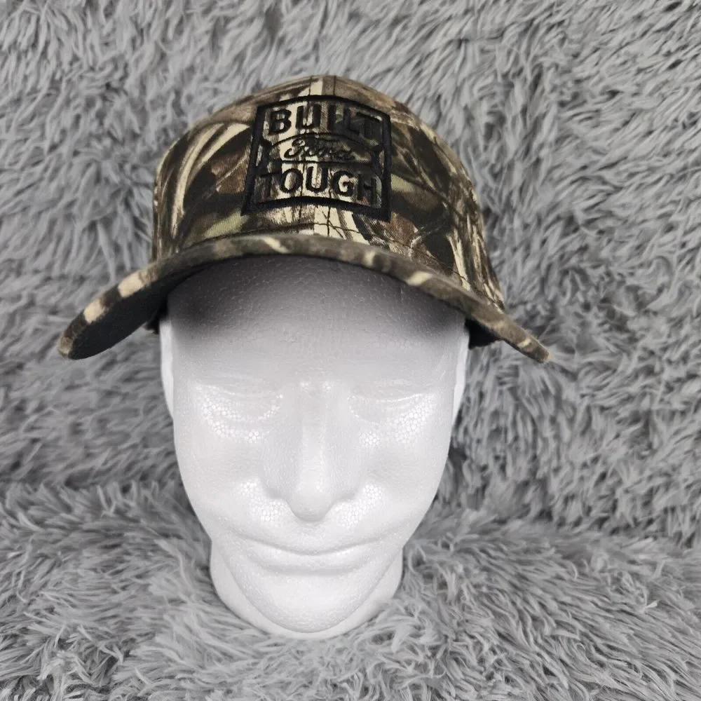 Built Ford Tough OSFA‎ Green Camouflage Emboidered Hook & Loop Baseball Cap